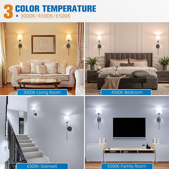 NIORSUN Battery Operated Wall Sconce Set of 2,Black Rechargeable Wall Lights with 10400mAh Dimmable Bulbs and Remote,10 Colors Wireless Wall Lamps for Bedroom Living Room Hallway Decor