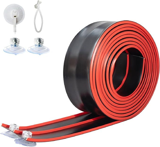 Flex Tracks 15 Ft for Kids Starter Set, Flexible Race Car Ramp Track with Suction Cups Compatible with Diecast 1/64th Cars for Ages 3 & Up (Black & Red)