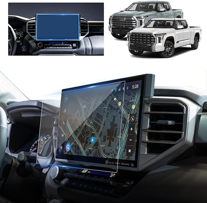 2024 Tundra Screen Protector for 2022-2026 Tundra/Sequoia 3rd Gen 14 inch Touchscreen for 2024 Toyota Tundra Accessories Anti-Scratch Tempered Glass Protective Film