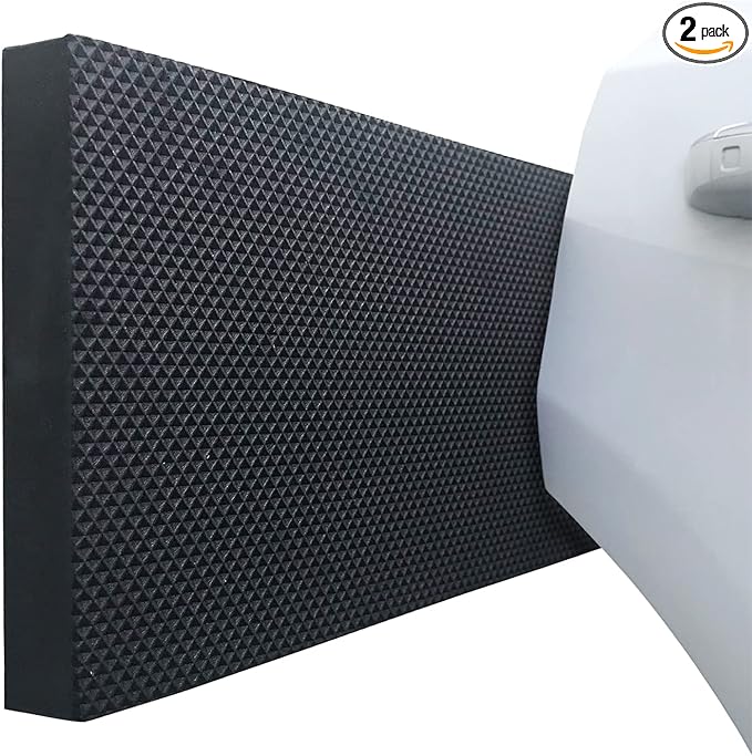 AMPULLA GWP02S Garage Wall Protector Car Door Protectors, Designed in Germany (2, Black)