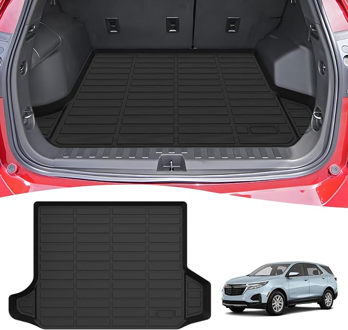 Cartist Cargo Liner Compatible with 2018-2024 Chevy Chevrolet Equinox/GMC Terrain All Weather Rear Trunk Mat 3D Waterproof Black TPE