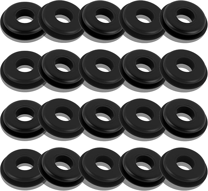 20PCS Glad Hand Seals for Glad Hand Air Hose,Rubber Gladhand Seals of Semi Truck Accessories,Air Lines for Semi Truck Car Accessories Compatible with Tramec Tectran Haldex (20PCS Black)