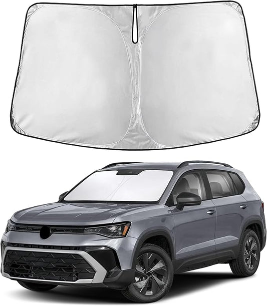 Autovir Windshield Sun Shade Fit for 2022-2024 2025 2026 Volkswagen Taos Sun Shade, Front Window Sun Visor, UV Protection, Heat Blocker, Foldable Car Accessories