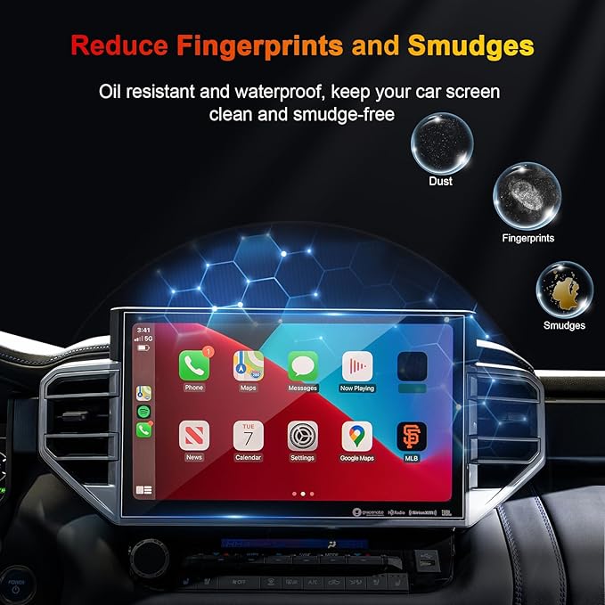2024 Tundra Screen Protector for 2022-2026 Tundra/Sequoia 3rd Gen 14 inch Touchscreen for 2024 Toyota Tundra Accessories Anti-Scratch Tempered Glass Protective Film