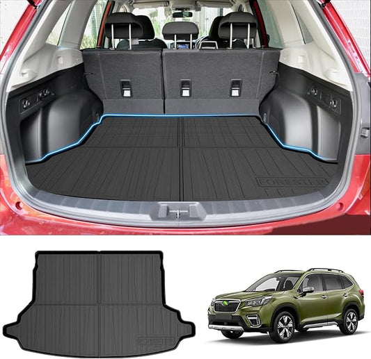 Powerty Trunk Mat for 2019-2024 Subaru Forester Accessories Cargo Liner Without Subwoofer All Weather TPO Rear Trunk Liner (Not Fit Models with Subwoofer on Trunk Side)