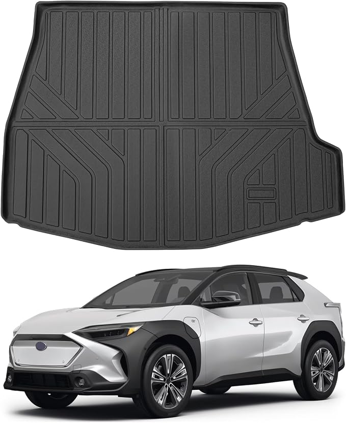 Powerty Cargo Mat Compatible for Toyota bZ4X & Subaru Solterra 2023 2024 2025 2026 Accessories All Weather Cargo Liner TPE Rear Trunk Mat