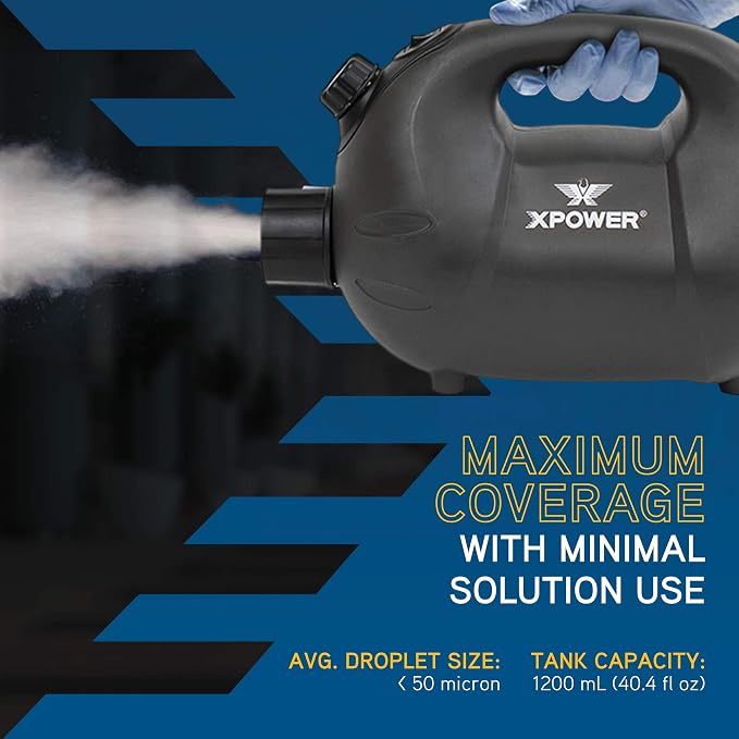 XPOWER Ultra Low Volume Commercial 29.4-Volt Lithium-Ion Cordless Electric Cold Fogger with 135 W-h Battery and Charger F-16B