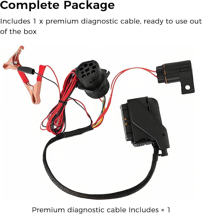 Engine Diagnostic Cable, Compatible with Paccar MX13 EPA17 ACM Engines, Heavy Duty Commercial Vehicle Diagnostic Wiring Harness