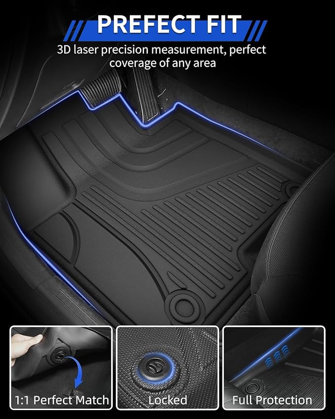 Floor Mats Fit for Hyundai Tucson 2026 2025 2024 2023 2022 Floor Liners & Cargo Mat (Not PHEV) - Custom Fit TPE Heavy Duty All Weather Floor Mats Cargo Liner for Tucson Accessories Black