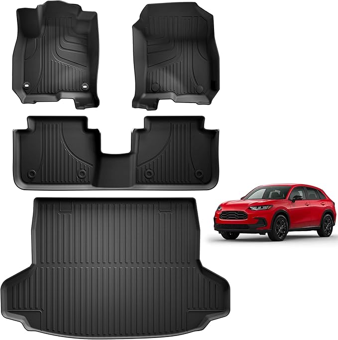 Floor Mats & Cargo Mat Fit for Honda HR-V 2023-2027 & Acura ADX 2025 2026 | All Weather TPE Custom Fit Honda HRV Sport/LX/EX-L Floor Liners Full Set Car Accessories