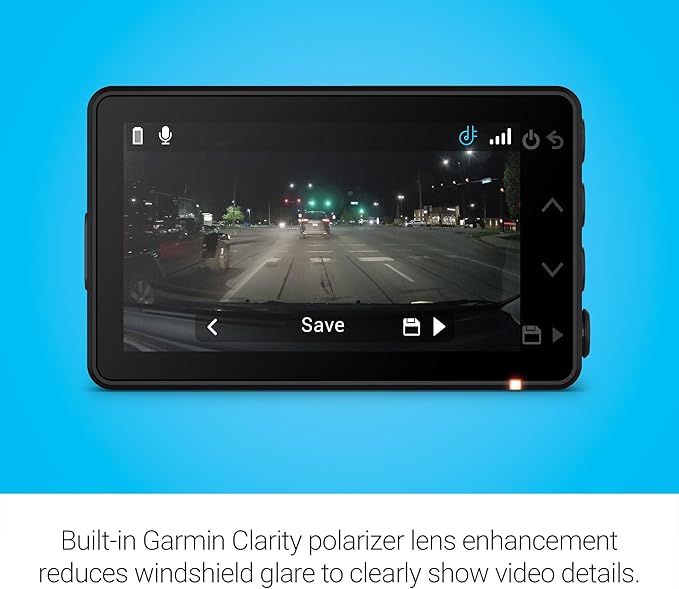 Garmin Dash Cam™ X110, Compact 1080p HD Dash Cam with a 140-degree Field of View, Built in Clarity™ Polarizer, Voice Controlled, GPS, 2.4” Display, Automatic Recording (Renewed)
