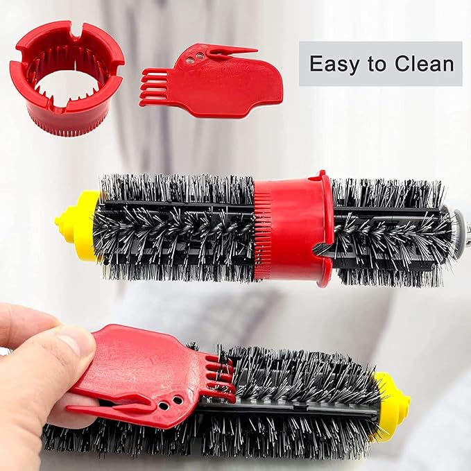 Replacement Parts for iRobot Roomba 600 Series 690 980 670 660 651 650 630 614 595 585 564 552 Vacuum Cleaner, 6 Replenishment Kit, 6 Side Brushes, 2 Set Bristle and Beater, 2 Wheel Tires