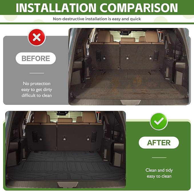 Cargo Liners for 2025 2026 Toyota 4Runner 7 Seats Gas, Trunk Mat 2nd & 3rd Row Seat Back Cover with Floor Liners All Weather Cargo Mats Protector Accessories(Not for Hybrid EV&i-Force MAX)
