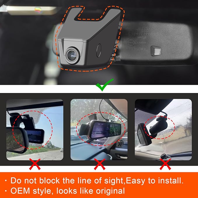 Mangoal Front 4K & Rear 1080P Dash Cam fit for Ford F150 2013-2017 F250/F350 Super Duty 2015-2019 XLT Lariat King Ranch Raptor Limited Platinum(Model B), Free App & WiFi, 128GB Card