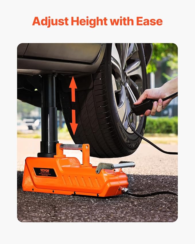 VEVOR Electric Car Jack, 15 Ton Hydraulic Jack Lift, Hydraulic Lifting Range 7.9-20.5 inch Portable Jack kit for Sedan, SUV, Truck