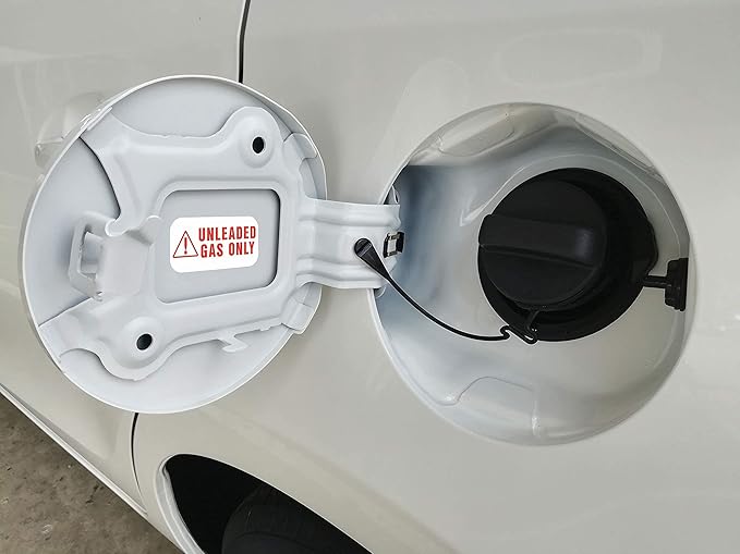 Unleaded Sticker by Fuel Stickers - Weather Proof, Extreme Stick, Commercial Grade Labels for Cans and Outdoor Power Equipment - USA Made (2x1 inch), 4 Labels