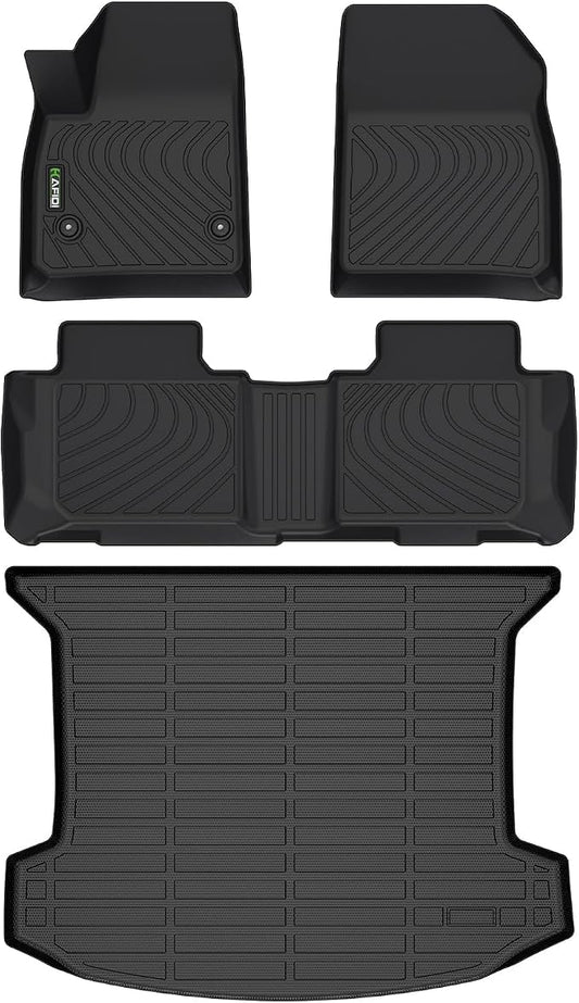 HAFIDI® Floor Mats & Cargo Liner Set Fit for 2017-2025 2026 Cadillac XT5 All Weather Protection TPE Anti-Slip Automotive Full Set Floor Liners Custom Accessories - Black