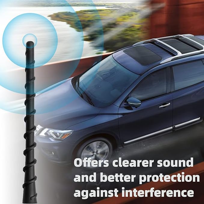 Nissan Car Antenna - 7 Inch Radio Mast Replacement for Rogue, Pathfinder, Versa, Murano, Juke, Kicks, Cube, Leaf, 370Z, 350Z, NV200