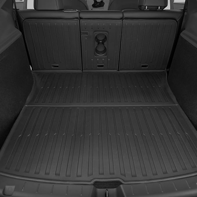 Cargo Mat for 2025 2026 Tesla Model Y Juniper Accessories (Standard Models Only), Full Coverage All Weather Trunk Cargo Liner with Backrest Protectors for Model Y 5 Seats