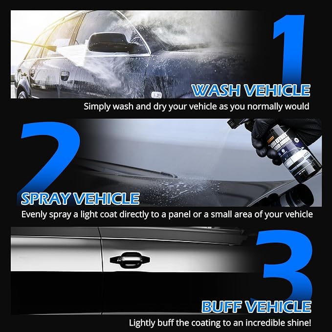 2 Pack Quick Effect Coating Agent for Car - 2026 Upgrade Car Coating Spray, Scratch Repair, Oil Film Removal,Helps Refresh Exterior Gloss & Reduce Surface Buildup