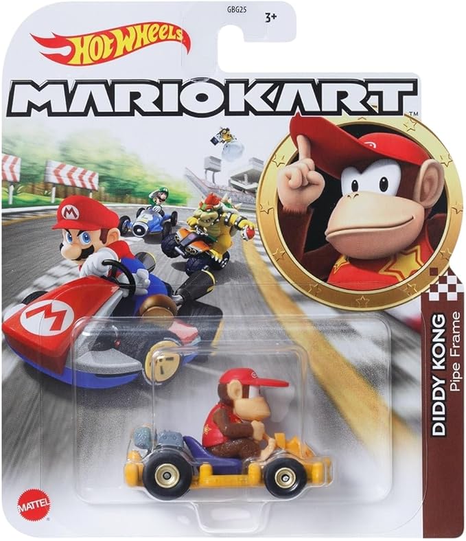 Hot Wheels Mario Kart Die-Cast Character Cars Collection Bundle, 7 Pack, Nintendo Gaming Collectibles GBG25-957P