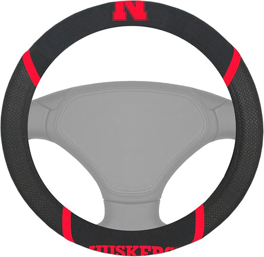 FANMATS NCAA Unisex-Adult Embroidered Steering Wheel Cover