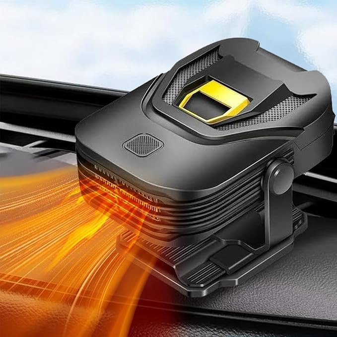 Car Heater,Upgraded 12V Portable Car Heater & Defroster,2-in-1 Fast Heating & Cooling Fan with 360° Swivel Base,Plug-in Auto Car Heaters for Vehicle,SUVs,Trucks & RVs