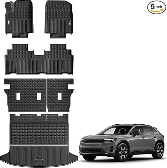 3W Floor Mats & Cargo Liner for 2024 2025 2026 Honda Prologue & Chevrolet Blazer EV, All Weather Protection Car Mats with Backrest Mat, Back Seat Cover Protector for 2025 Prologue Accessories, Black