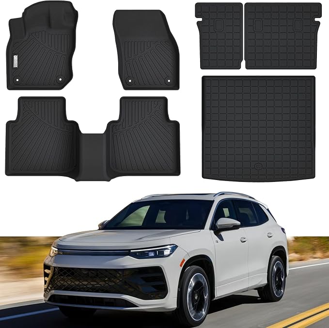 Floor Mats &Cargo Liner Fit for 2025 2026 Volkswagen Tiguan,All Weather Protection TPE, Anti-Slip Mats & Trunk Mat for VW Tiguan Accessories