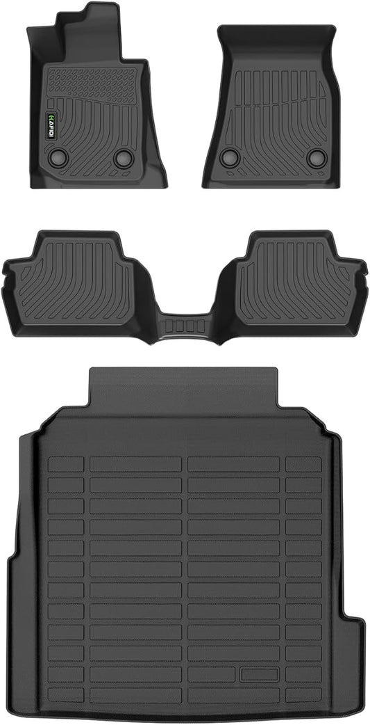 HAFIDI® All Weather Floor Mats & Cargo Liner Fit for BMW M440i Convertible 2021-2025 Car Mats for BMW M440i,430i,M4 Competition Floor Liners Convertible Accessories TPE- Black
