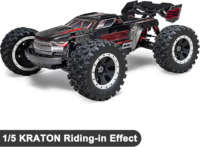 1/5 RC Tires and Wheels for Traxxas 1/5 X-MAXX 8S Arrma 1/5 Kraton 8S 1/5 Outcast 8S, RC Monster Truck Tires 24mm Hex Wheels (4PCS, White)