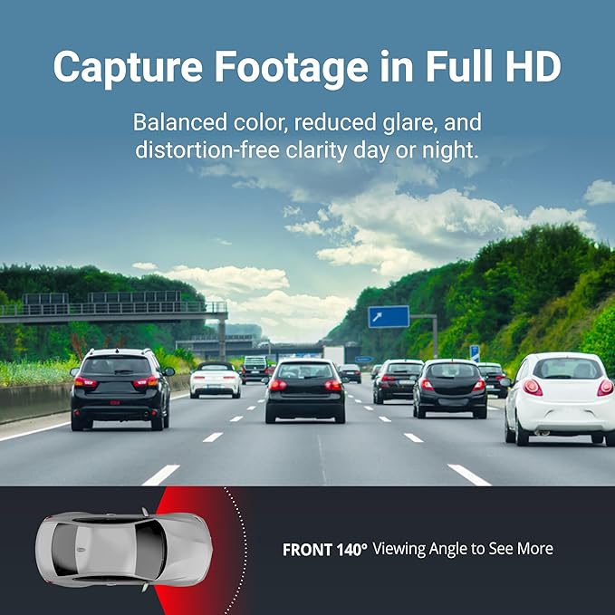Thinkware F70 PRO Dash Cam 1080P FHD, Wi-Fi Car Camera, 140° Wide Angle, Super Night Vision, Smart Parking Mode, G-Sensor, Includes 32GB SD Card