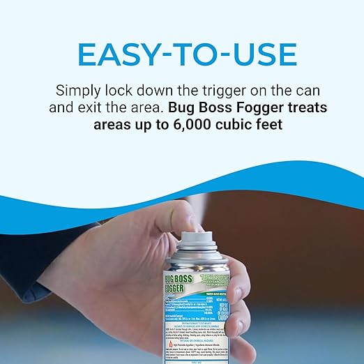 Bug Foggers for Home Indoor & Outdoor Use, Insect Fogger, All Mosquito, Cockroach, Ant, Spider & More, Non-Staining, Water-Base Formula, 6 oz, Pack of 3