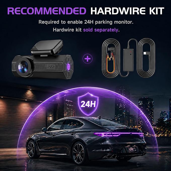Dash Cam 2.5K Dash Cam Front, VEEMENT Dash Camera for Cars with APP, WiFi Control Dash Cams with WDR Night Vision, 24Hr Parking Mode, 170° Wide Angle, G-Sensor, Loop Recording
