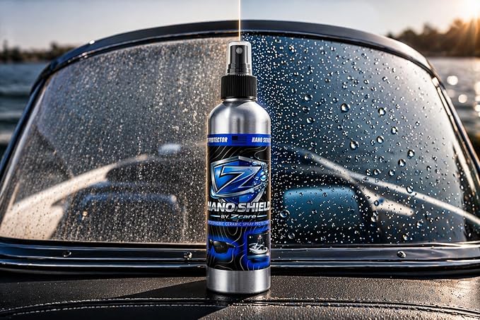 Screen & Glass Cleaner Spray with Ceramic Coating - Hydrophobic Protection for Sunglasses, Boat Screens, Electronics - Streak Free Water Repellent - Nano Shield by Z Care