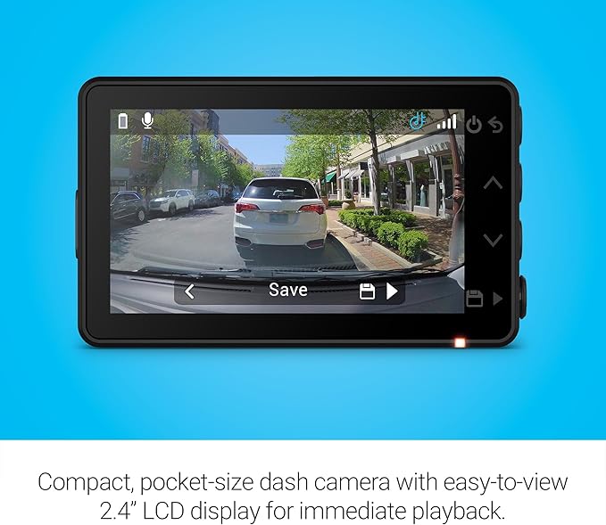 Garmin Dash Cam™ X110, Compact 1080p HD Dash Cam with a 140-degree Field of View, Built in Clarity™ Polarizer, Voice Controlled, GPS, 2.4” Display, Automatic Recording (Renewed)