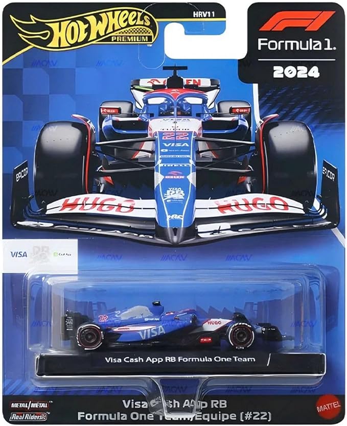 Hot Wheels Formula 1 2024 Die-Cast Racing Cars Set of 6, McLaren, Mercedes-AMG Petronas, Red Bull Racing, Visa Cash App RB Teams HRV11-956H