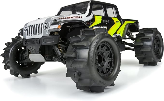 Pro-Line Racing Sand Paw HP Belted 2.8" Sand Truck Tires Mounted on Raid Black 6x30 Removable Hex 12mm & 14mm Wheels 2 PRO1024910
