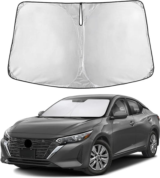 Autovir Windshield Sun Shade Fit for 2020-2023 2024 2025 Nissan Sentra Sun Shade, Front Window Sun Visor, UV Protection, Heat Blocker, Foldable Car Accessories