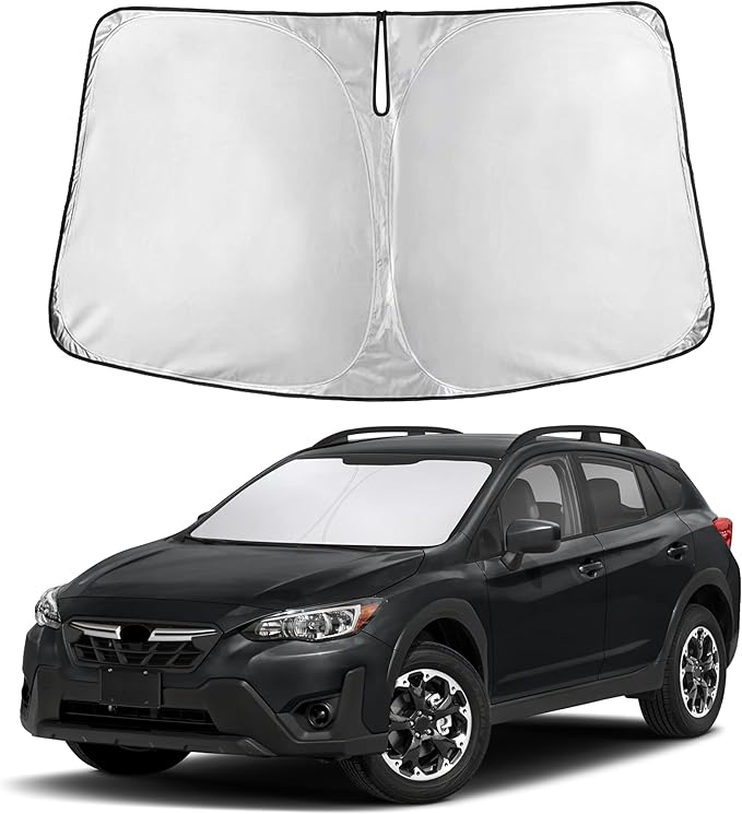 Autovir Windshield Sun Shade Fit for 2018-2021 2022 2023 Subaru Crosstrek Sun Shade, Front Window Sun Visor, UV Protection, Heat Blocker, Foldable Car Accessories