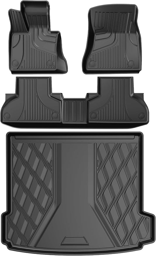 AOMSAZTO Floor Mats & Cargo Liner Fit for BMW X6 2015-2019 (F16) | Custom Fit All Weather Protection Car Accessories Anti Skid Trunk Mat