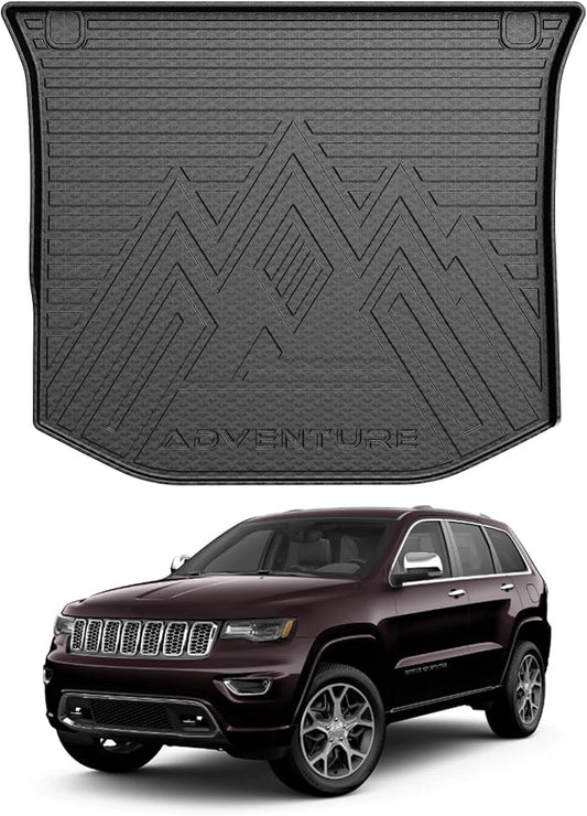 Mixsuper Custom Fit for Cargo Liner 2011-2021 Jeep Grand Cherokee All Weather Durable Odorless Rear Trunk Liner Cargo Mat Black