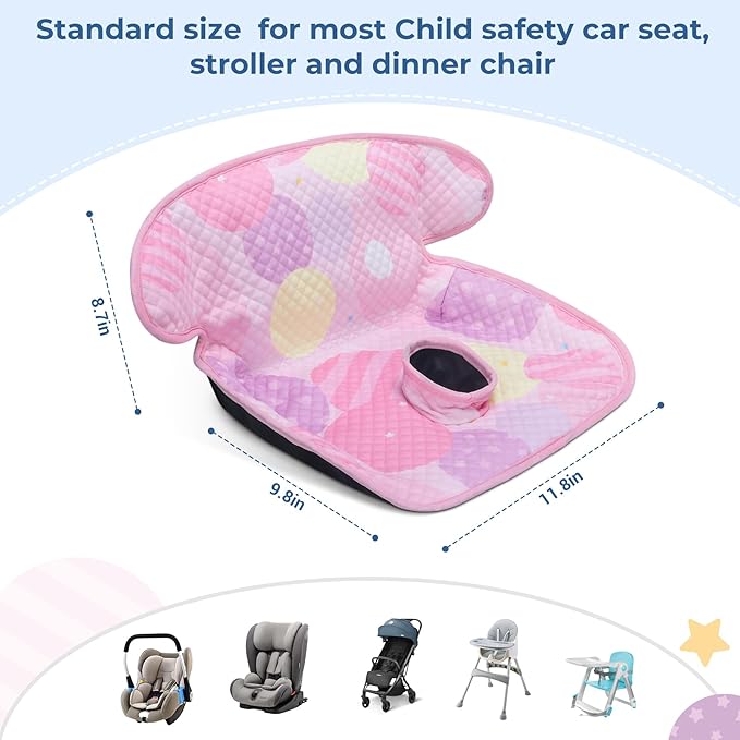 COOLBEBE Car Seat Protector for Potty Training, 2 Pack Dry Waterproof Car Seat Liner Toilet Training for Baby Infant Toddler, Piddle Pads Cover Car Seat Pad for Strollers & Carseat (Pink,2PC)