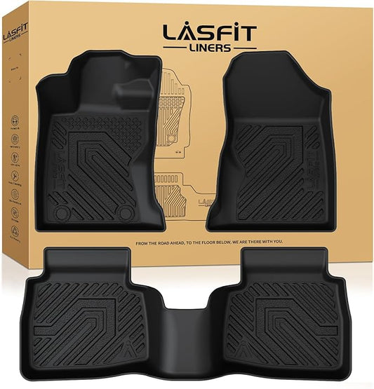 LASFIT Floor Mats for Subaru Outback 2026, All Weather TPE Custom Fit Floor Liners Easy Clean Durable No-Curling 1st & 2nd Row Mats for Outback 2026 Car Accessories, Black