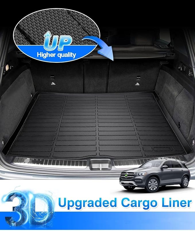 Cartist Cargo Liner Fits for 2020-2025 2026 GLE Class 5 Passenger All Weather Rear Trunk Mat for GLE Accessories 3D High Side Waterproof Black TPE