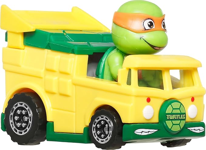 Hot Wheels RacerVerse, Set of 4 Die-Cars 1:64 Scale Toy Cars Optimized for Driving on Tracks with Pop Culture Characters as Drivers