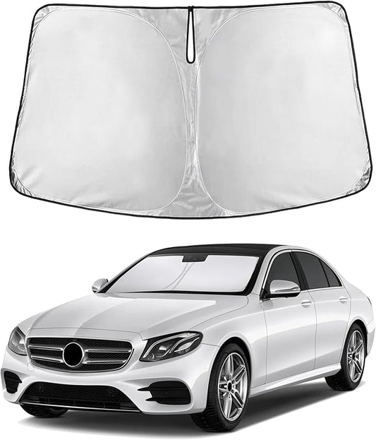 EcoNour Windshield Sunshade Compatible for Mercedes-Benz E-Class 2010-2014 2015 2016, Sun Visor for Front Windshield & Window Sun Shade Cover, UV Heat Blocker & Protector, Car Accessories