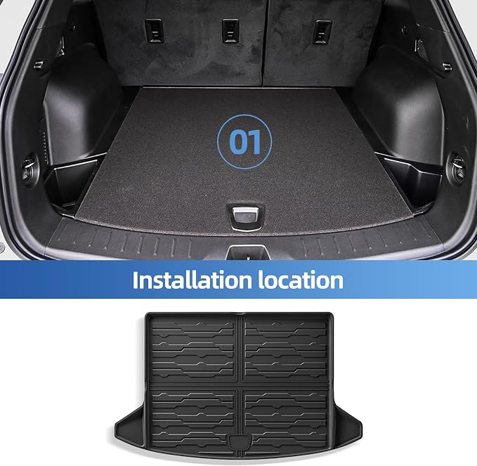 SMABEE Fit for 2024 2025 2026 Honda Prologue & Chevy Blazer EV Cargo Liner All Weather Trunk Mat for Blazer EV Prologue 2025 Accessories TPE Protective Pad All Season Cargo Mat Interior Black