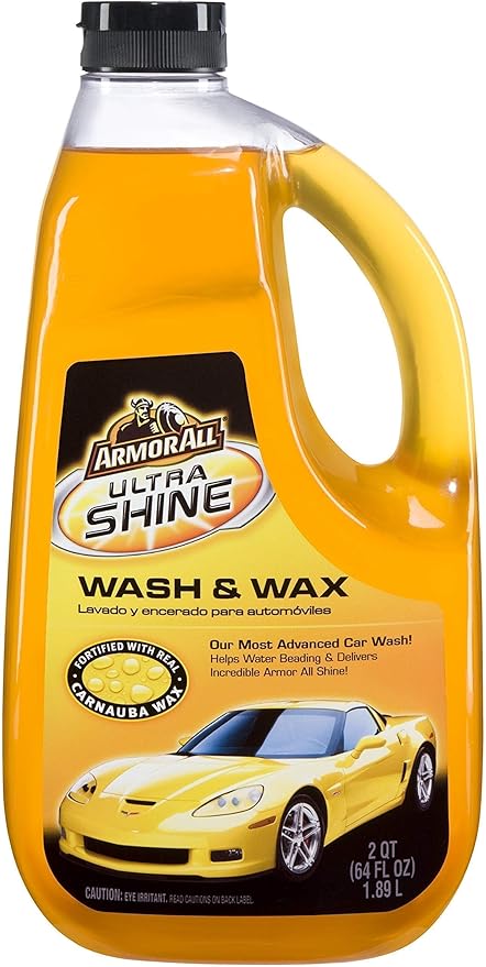 Armor All Ultra Shine Car Wash and Car Wax,Cleaning Fluid for Cars,Trucks,Motorcycles,64 Fl Oz Each,(Pack of 3)