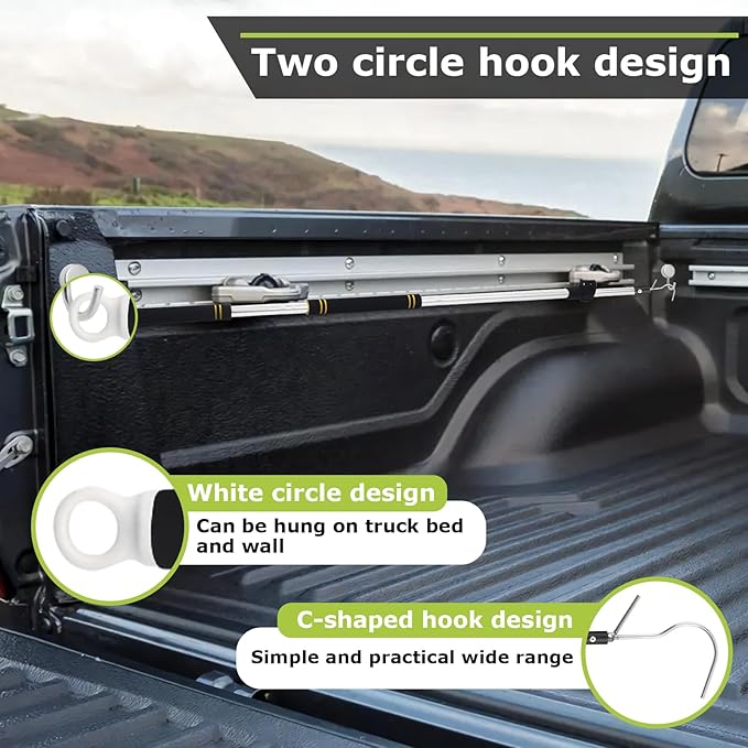 Bed Buddy Truck Tool,Cargo Grabber Pickup Truck Bed Thickened Stainless Steel Telescopic 33-74inch wear-Resistant complimentary Storage Bag Professional Cargo Grabber Reach Retriever Tool